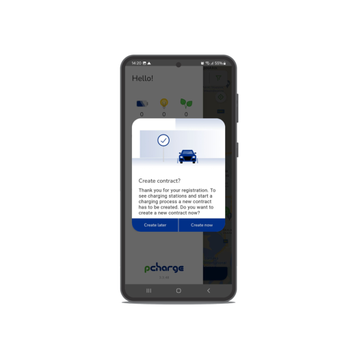 Create a contract by selecting the pcharge rate and filling in your card details