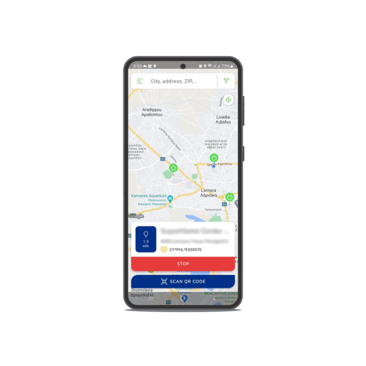View your charging session live on the app and stop anytime by pressing “Stop” at the bottom of the screen or using your car, or the charger